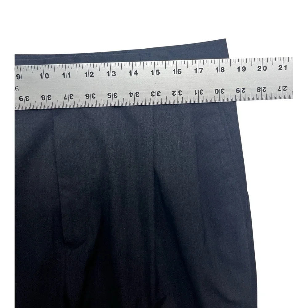 Jos A Bank 36x32 Charcoal Dress Suit Pants Trousers Wool Pleated Cuffed Traveler